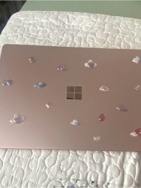 Microsoft Laptop in Rose Gold with Subtle Sticker Accents